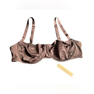 SKIMS no show molded unlined balconette underwire bra size 38B espresso NWT